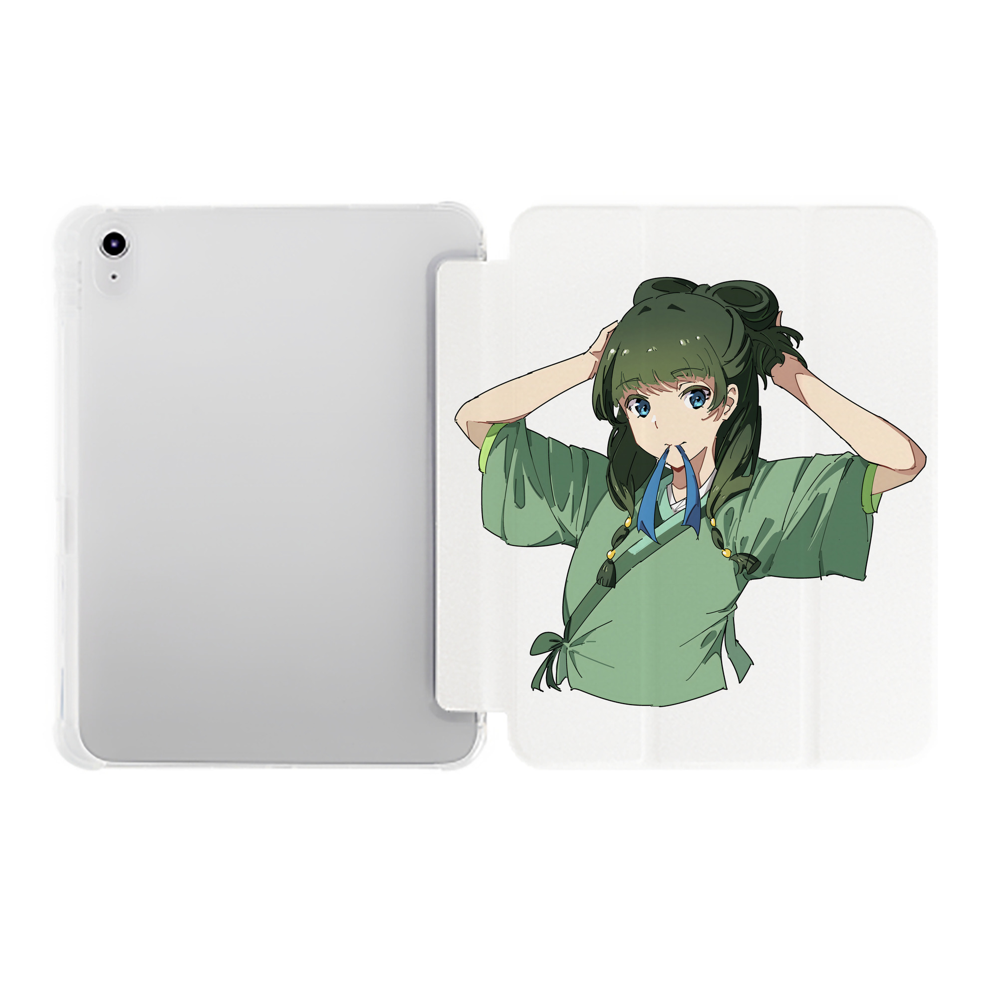 （画像用） 薬屋のひとりごと The Apothecary Diaries IPad ケース ペン収納付き 三つ折りスタンド PUレザー×シリコン 対応機種9.5/10.5/10.9インチ